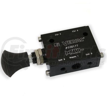 VLV320177 by VELVAC - Push / Pull Switch - Viper 4-Way Push/Pull Valve, Includes Faceplate