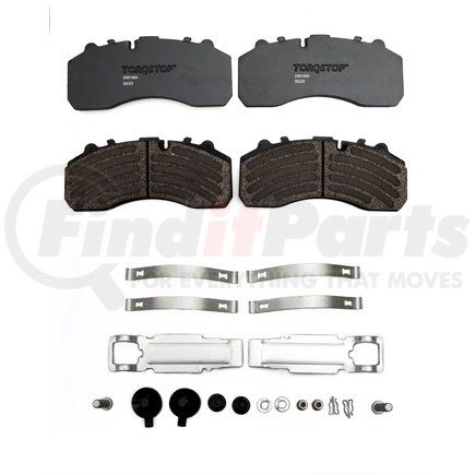 23D1203 by TORQSTOP - Disc Brake Pad Set - with Hardware, FMSI No. D1203-8323, 23K GAWR