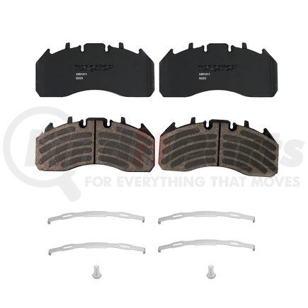 23D1311 by TORQSTOP - Disc Brake Pad Set - with Hardware, FMSI No. D1311-8426, 23K GAWR