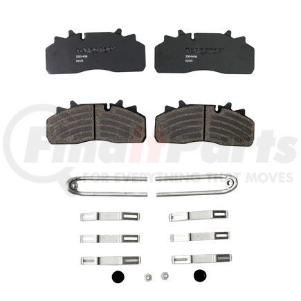 23D1438 by TORQSTOP - Disc Brake Pad Set - with Hardware, FMSI No. D1438-8556, 23K GAWR