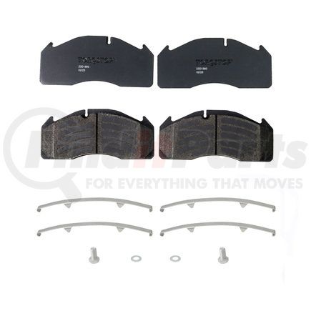 23D1560 by TORQSTOP - Disc Brake Pad Set - with Hardware, FMSI No. D1560-8771, 23K GAWR