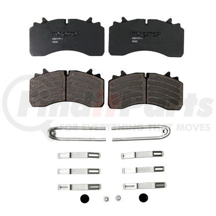 23D1777.1 by TORQSTOP - Disc Brake Pad Set - with Hardware, FMSI No. D1777-9007, 23K GAWR