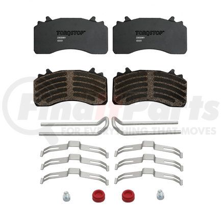 23D2061 by TORQSTOP - Disc Brake Pad Set - with Hardware, FMSI No. D2061-9294, 23K GAWR