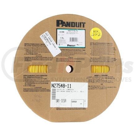 HSTT75-T4 by PANDUIT - HEAT SHRINK TUBING YELLOW 19.05mm ID (SOLD BY mm)