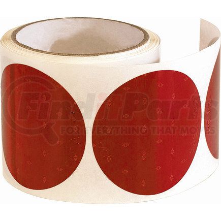 5623000 by BUYERS PRODUCTS - Reflective Tape - 3 inches, Red, Round, DOT, Stick-On, 100 Per Roll