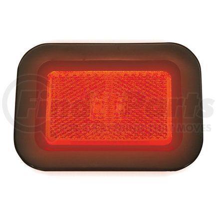 5623112 by BUYERS PRODUCTS - 3.125in. Red Rectangular Marker/Clearance Light with Reflex Kit with 2 LED
