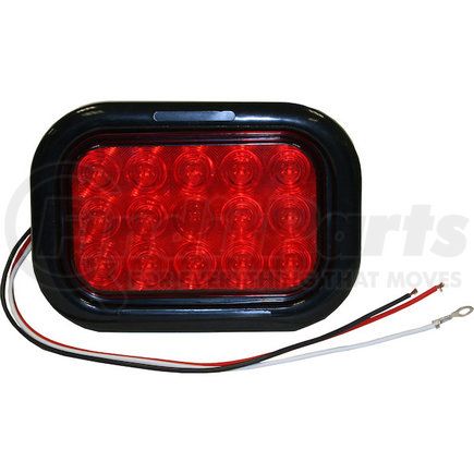 5625115 by BUYERS PRODUCTS - Brake / Tail / Turn Signal Light - 5.33 in., Red Lens, Rectangular, with 15 LEDS