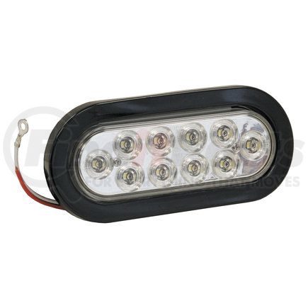5626310 by BUYERS PRODUCTS - 6 Inch Clear Oval Backup Light Kit with 10 LEDs (PL-2 Connection, Includes Grommet and Plug)