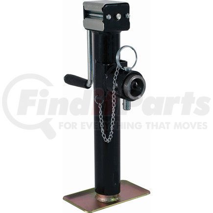 0091220 by BUYERS PRODUCTS - Trailer Jack - Swivel, Side Wind, 10 in.Travel, Pipe Mount