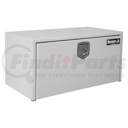 1702200 by BUYERS PRODUCTS - 18 x 18 x 24in. White Steel Underbody Truck Box with Paddle Latch