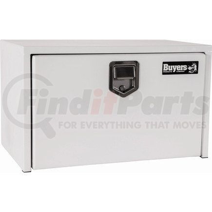 1702203 by BUYERS PRODUCTS - 18 x 18 x 30in. White Steel Underbody Truck Box with Paddle Latch