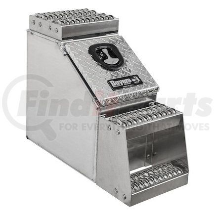 1705181 by BUYERS PRODUCTS - Truck Tool Box - Heavy Duty Diamond Tread Aluminum Step Box, 24 x 28 x 18 in.