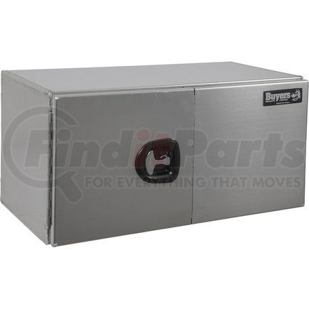 1705340 by BUYERS PRODUCTS - 24x24x48 Inch Smooth Aluminum Underbody Truck Tool Box - Double Barn Door, 3-Point Compression Latch