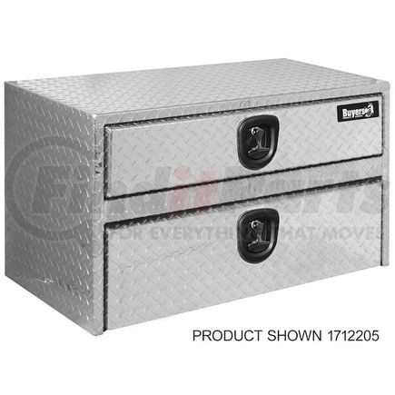 1712200 by BUYERS PRODUCTS - 20X18X24in. Diamond Tread Aluminum Underbody Truck Box with Drawer