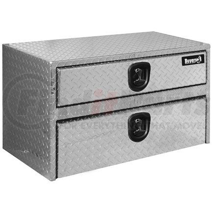 1712210 by BUYERS PRODUCTS - 20X18X48in. Diamond Tread Aluminum Underbody Truck Box with Drawer