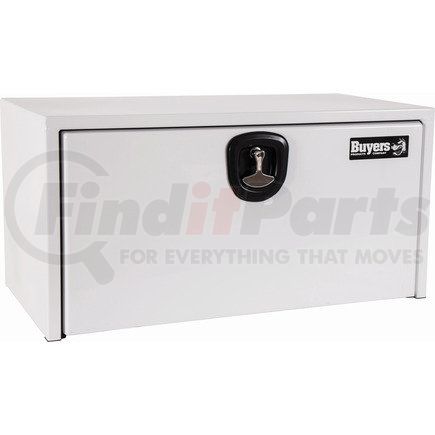 1734405 by BUYERS PRODUCTS - 24 x 24 x 36in. White Steel Underbody Truck Box with 3-Point Latch