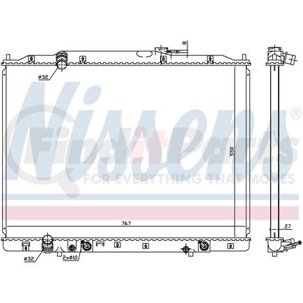 68151 by NISSENS - Radiator