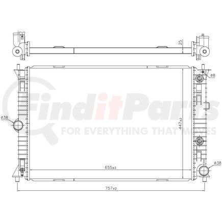 68541 by NISSENS - Radiator w/Integrated Transmission Oil Cooler