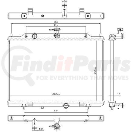 686803 by NISSENS - Radiator