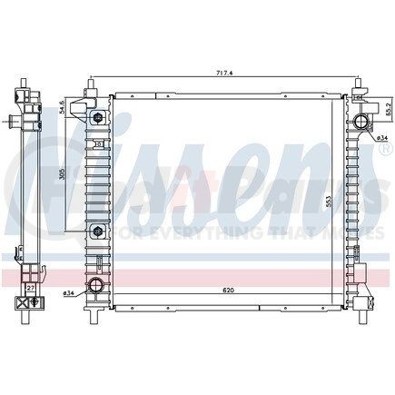 69094 by NISSENS - Radiator