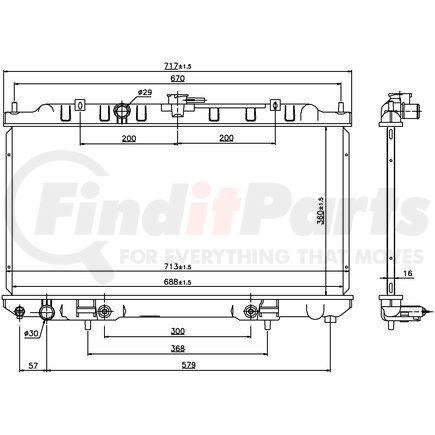 69460 by NISSENS - RADIATOR