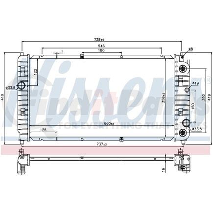 69454 by NISSENS - Radiator