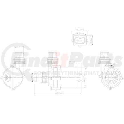 831119 by NISSENS - Auxiliary Water Pump