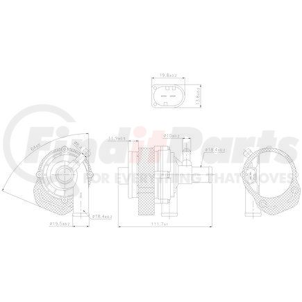 831378 by NISSENS - Auxiliary Water Pump