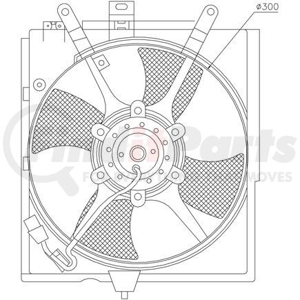 85298 by NISSENS - A/C Condenser Fan Assembly