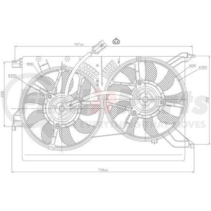 Nissens 85523 Engine Cooling Fan Assembly Engine Cooling Fan Assembly