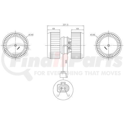 87238 by NISSENS - Blower Motor Assembly