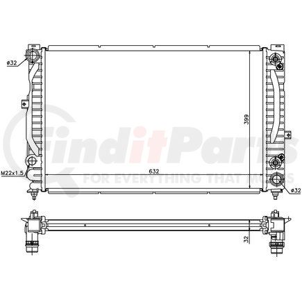 60228A by NISSENS - Radiator w/Integrated Transmission Oil Cooler