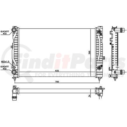 60229 by NISSENS - Radiator w/Integrated Transmission Oil Cooler