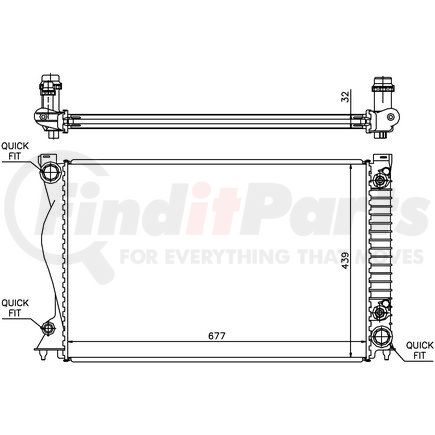 60236A by NISSENS - Radiator w/Integrated Transmission Oil Cooler