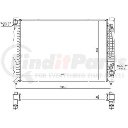 60316 by NISSENS - Radiator w/Integrated Transmission Oil Cooler