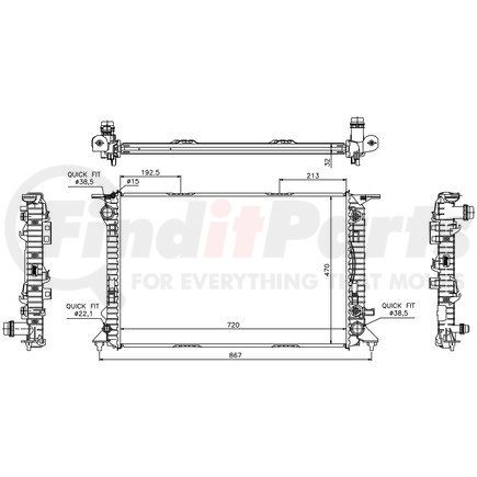 60318 by NISSENS - Radiator w/Integrated Transmission Oil Cooler