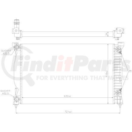 60305A by NISSENS - Radiator w/Integrated Transmission Oil Cooler