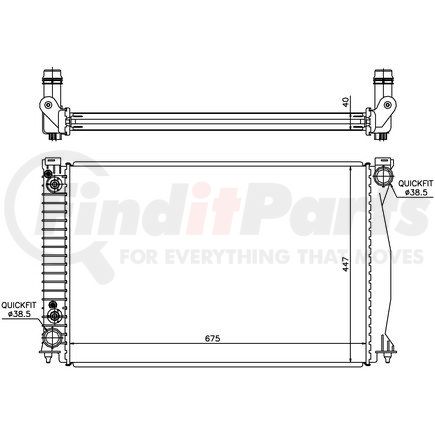 60328 by NISSENS - Radiator w/Integrated Transmission Oil Cooler