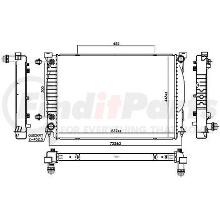 60329 by NISSENS - Radiator w/Integrated Transmission Oil Cooler