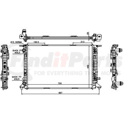 60321 by NISSENS - Radiator w/Integrated Transmission Oil Cooler