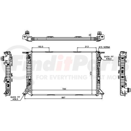 60322 by NISSENS - Radiator w/Integrated Transmission Oil Cooler