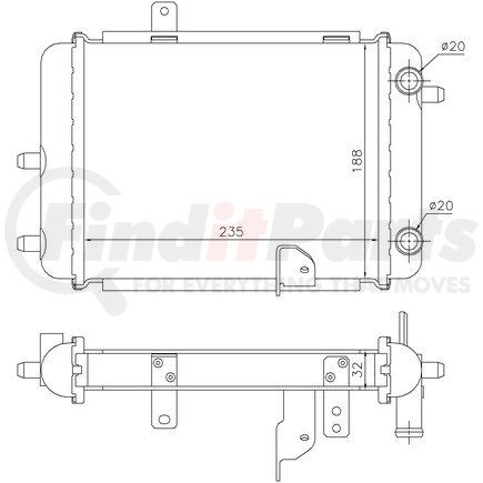 60363 by NISSENS - Auxiliary Radiator