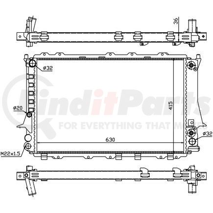 60480 by NISSENS - Radiator w/Integrated Transmission Oil Cooler