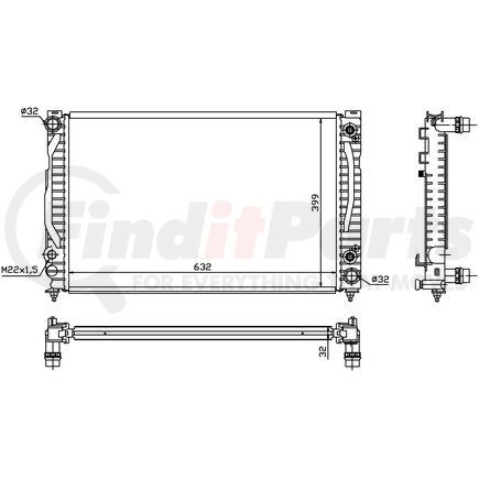 60498 by NISSENS - Radiator w/Integrated Transmission Oil Cooler