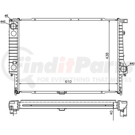 60596A by NISSENS - Radiator