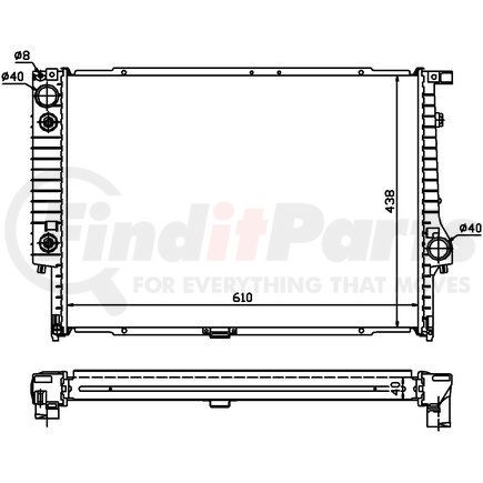 60597A by NISSENS - Radiator w/Integrated Transmission Oil Cooler