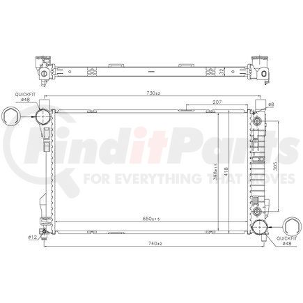 606015 by NISSENS - Radiator w/Integrated Transmission Oil Cooler