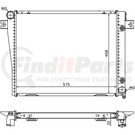 60601A by NISSENS - Radiator w/Integrated Transmission Oil Cooler