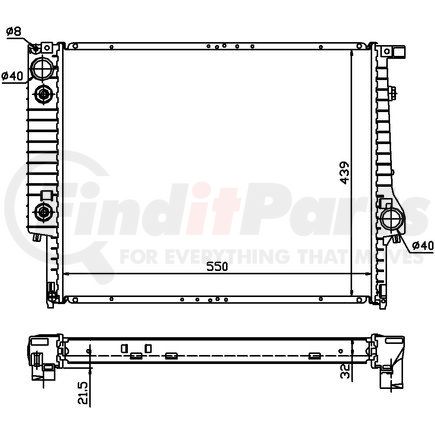 60618A by NISSENS - Radiator w/Integrated Transmission Oil Cooler