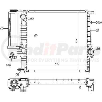 60623A by NISSENS - Radiator